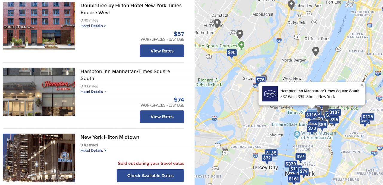 Hilton corporate booking